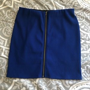 Forever 21 blue zip up skirt